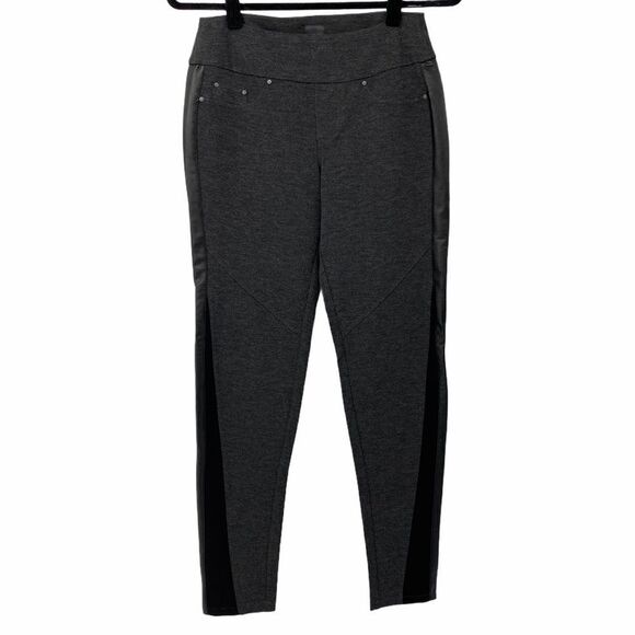 Jag Gray Black Faux Leather Leg Stripe‎ - Picture 1 of 7